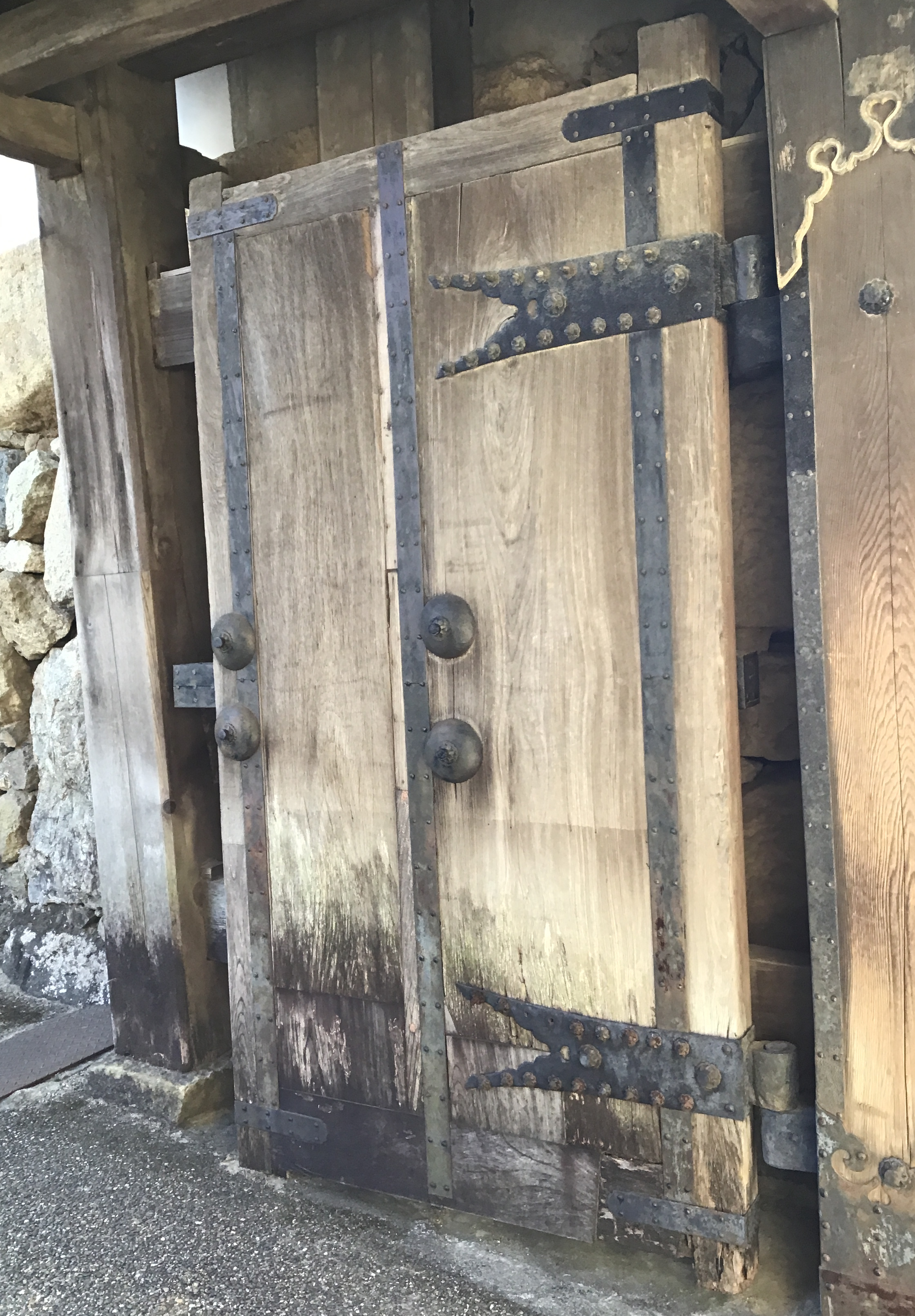 A reinforced door in Himeji Castle
