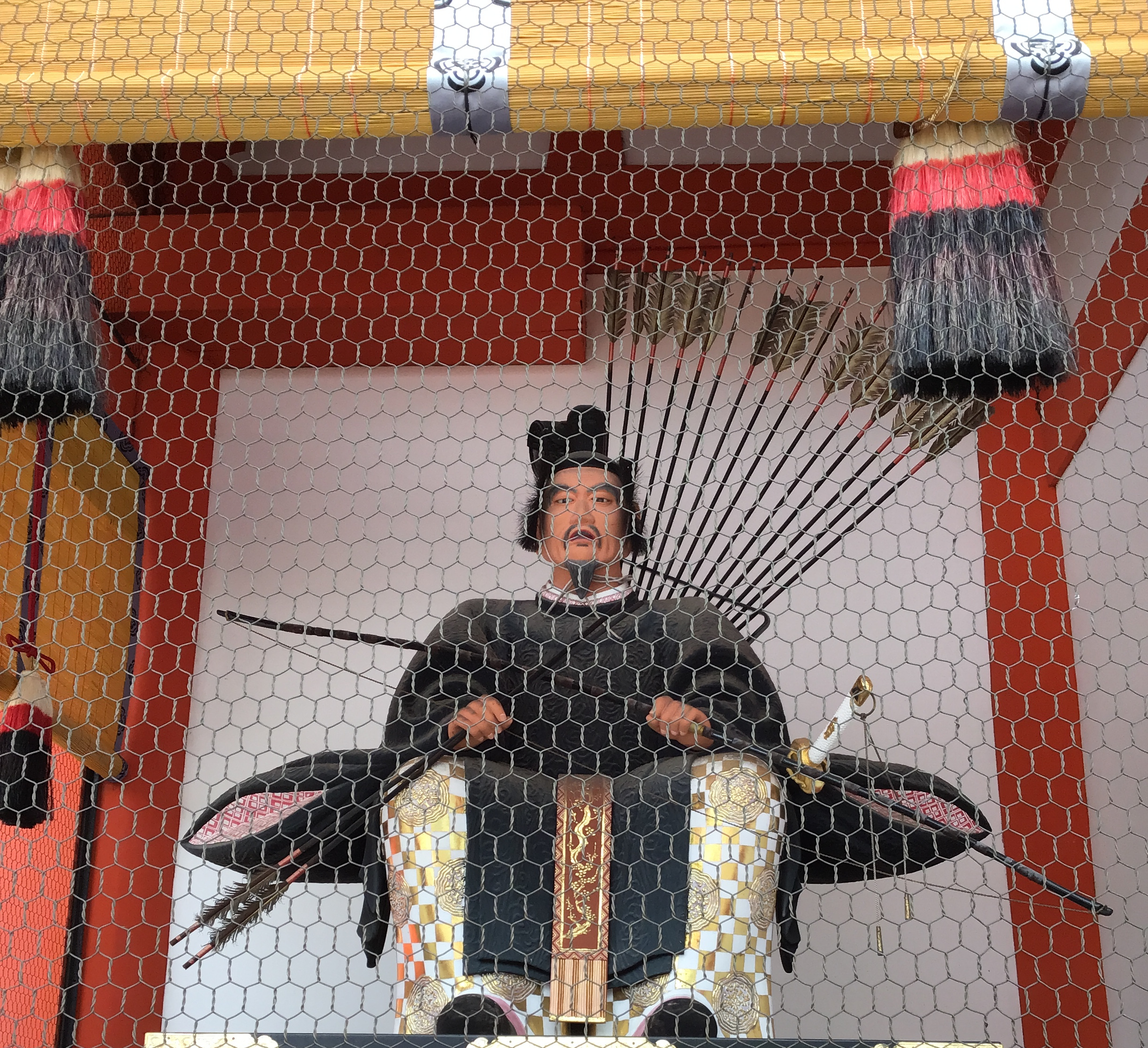 A guardian Statue in the Torii Gate Temple in Kyoto