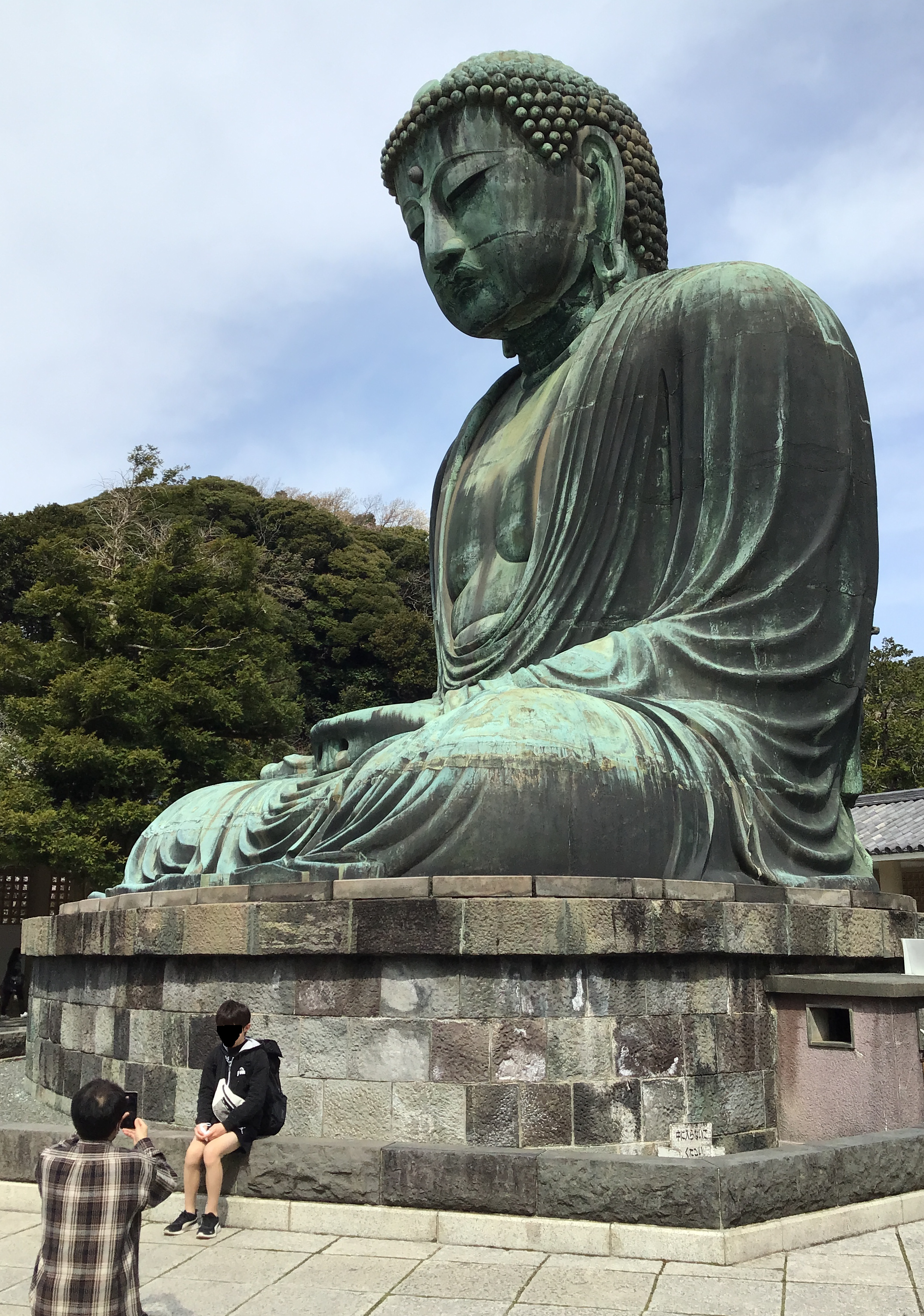 The side of the giant buddha statue