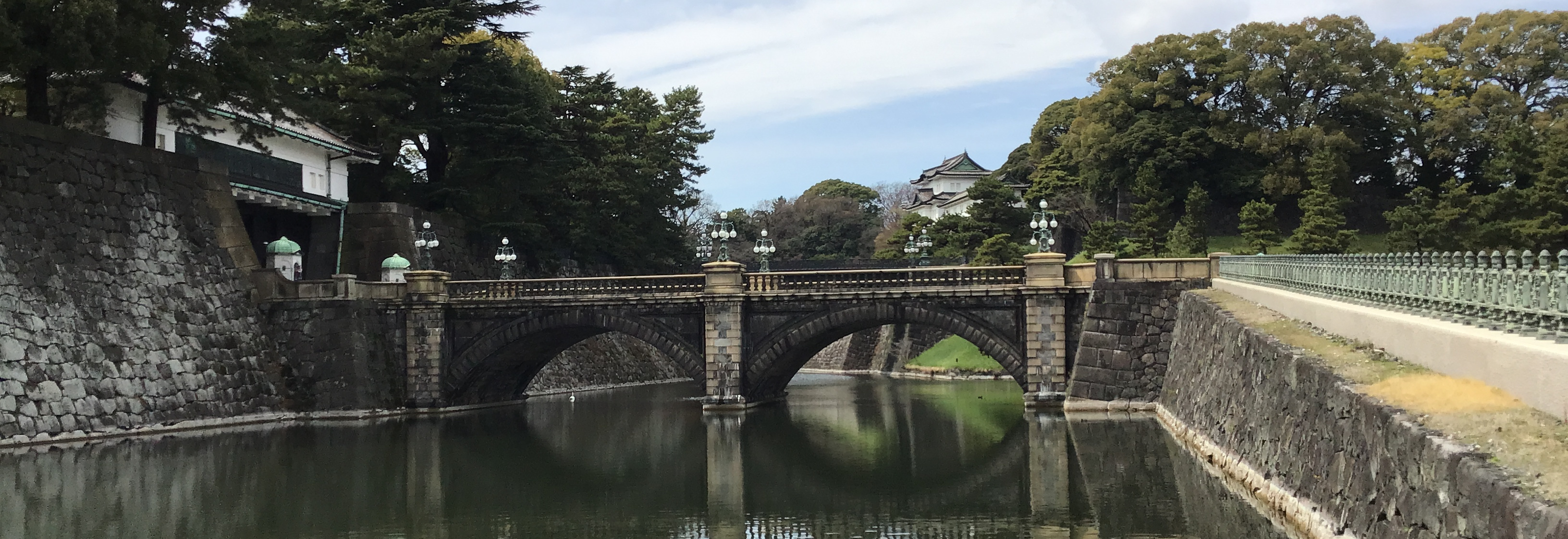 A bridge over the moat around the palace