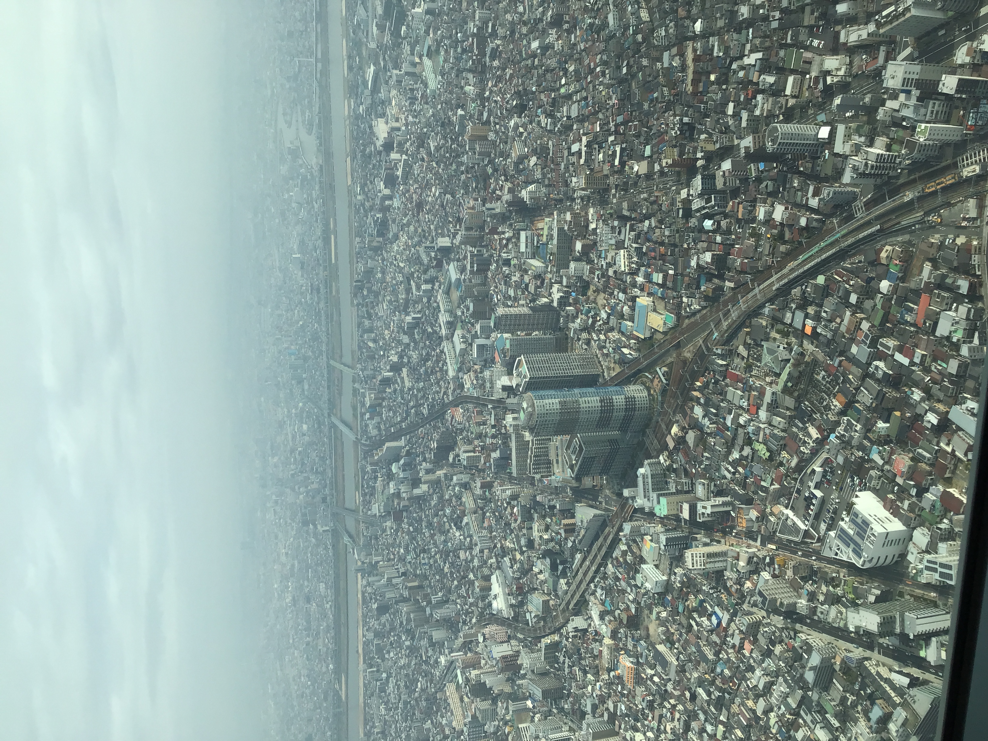 Trains going through Tokyo